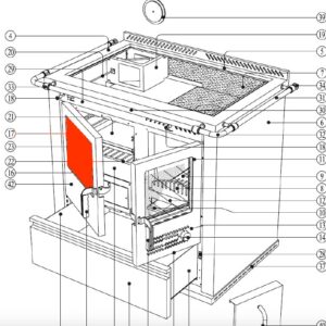 Wamsler K134F/A Sichtscheibe Bratrohr