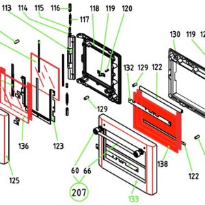 Wamsler K185F/A Sichtscheibe außen Bratrohr