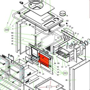 Wamsler K185F/A Sichtscheibe Bratrohr B